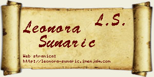Leonora Sunarić vizit kartica